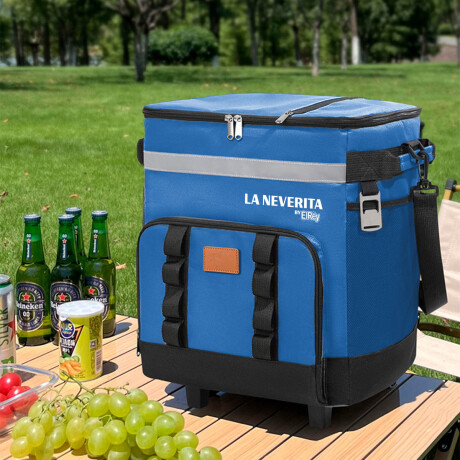 Conservadora Térmica 35l La Neverita Heladerita Carro Azul