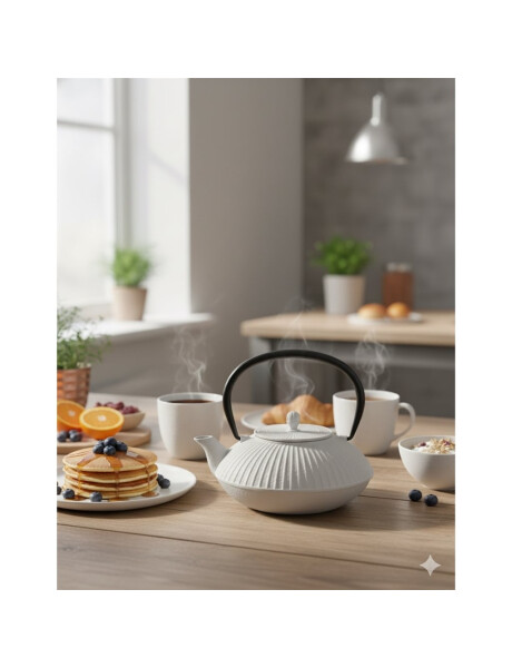 TETERA DE HIERRO FUNDIDO 800ML BLANCO TETERA DE HIERRO FUNDIDO 800ML BLANCO