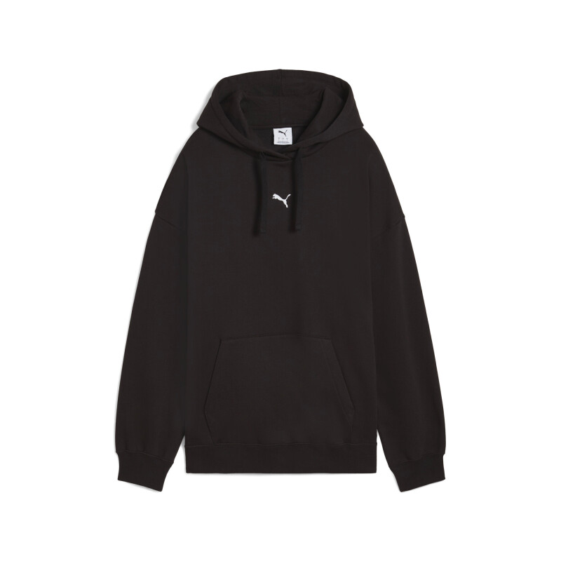 Abrigo Ess Oversized Hoodie Felpa de Mujer Negro