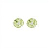 Caravanas Eloisa- Plata rodinada 925-Piedra Peridoto y topacio blanco-CA2007 conpiedra