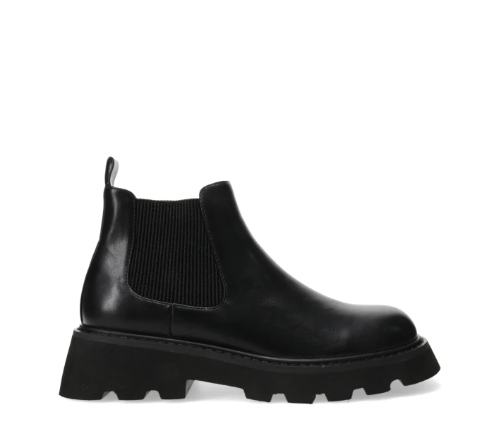 Bota ROME tipo chelsea con elasticos laterales Black