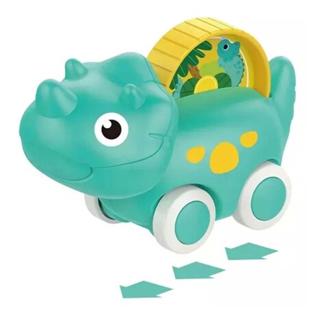 Dinocar Autito Dinosaurio Rodante Auto Plástico Bebé Huanger Verde
