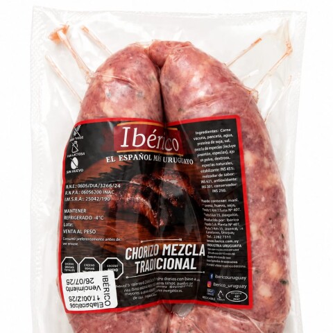 Chorizo rueda envasada cruda IBÉRICO Chorizo rueda envasada cruda IBÉRICO