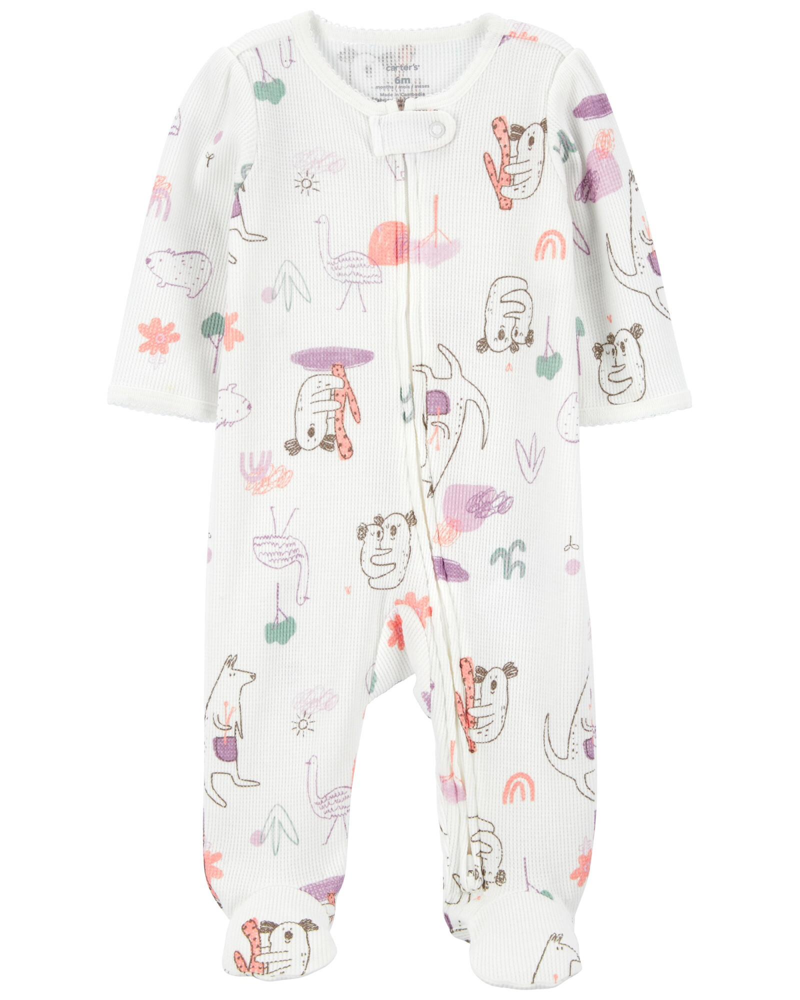 Pijama una pieza de algodón térmico, con pie, diseño koala Pijama una pieza de algodón térmico, con pie, diseño koala