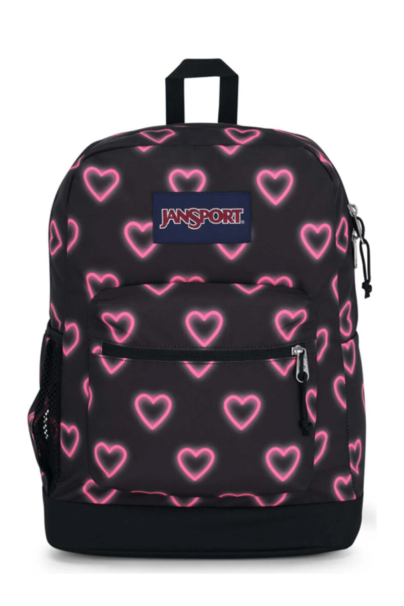MOCHILA JANSPORT CROSS TOWN PLUS - HAPPY HEARTS BLACK 