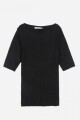 Sweater cuello bote NEGRO