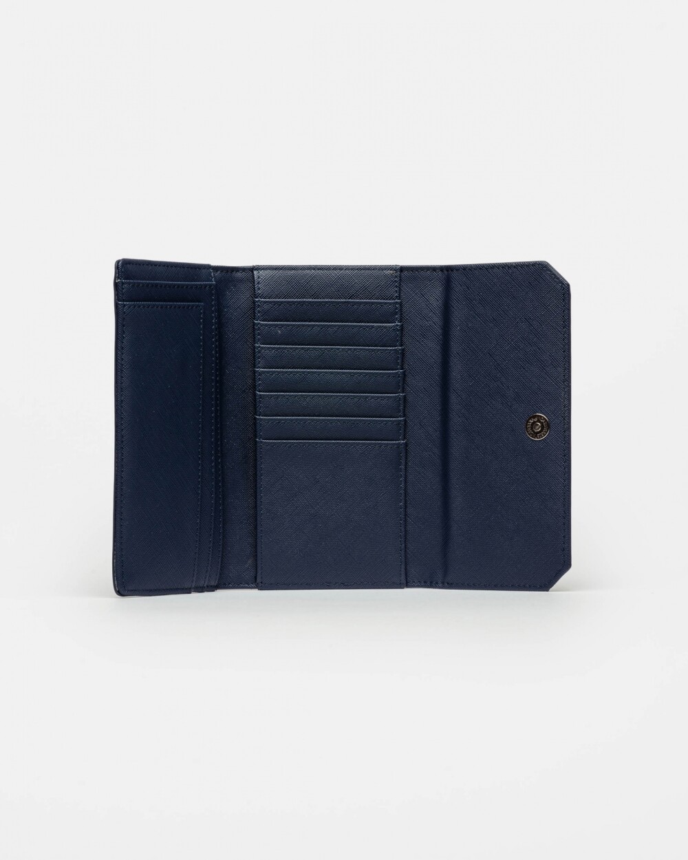 Billetera P&P En Efecto Cuero Zaffiano Azul