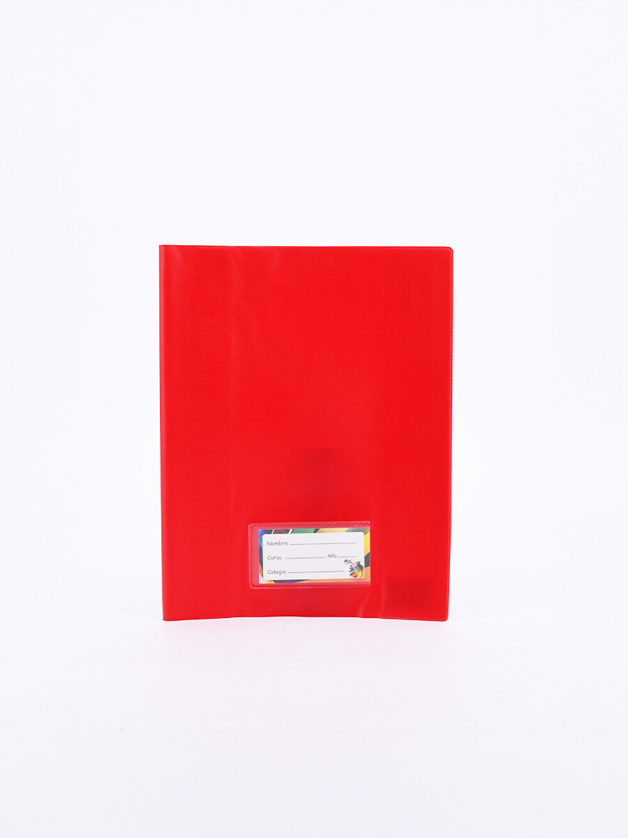 FORRO CUADERNO PVC - ROJO 