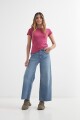 Remera básica cuello redondo FUCSIA
