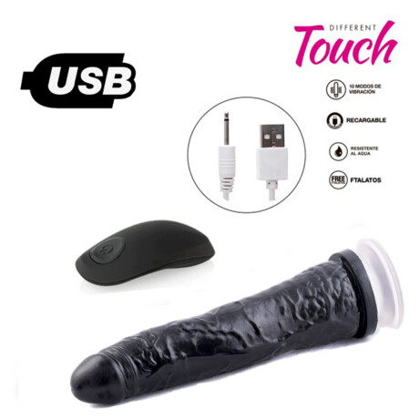 Vibrador A Control Remoto Carga USB Bananín Negro