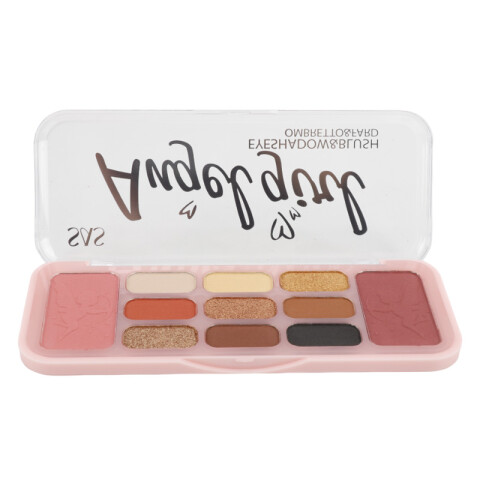 SAS Paleta de sombras y rubor x11 colores, 3 tonalidades. Unica