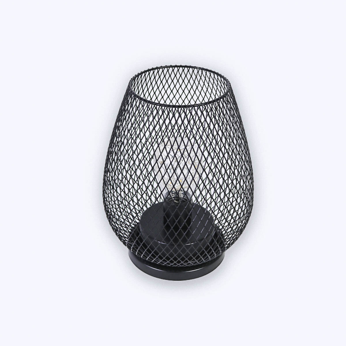 LAMPARA LED METAL NEGRO 14X19CM 