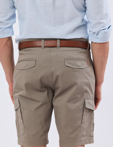 BERMUDA CARGO CON ELASTANO Khaki