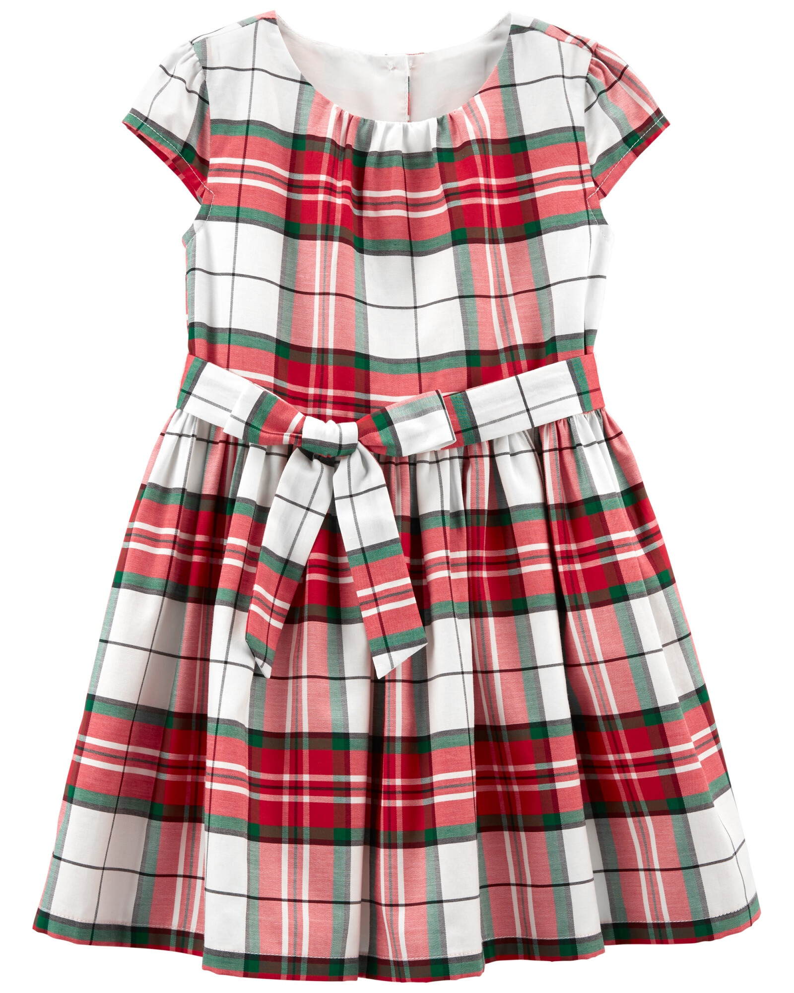 Vestido de satén con falda amplia y lazo 0