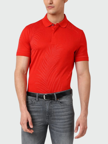Hugo Boss -Remera Polo slim fit, Penrose-39 Rojo