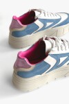 Sneakers Row Crudo Celeste Rosa