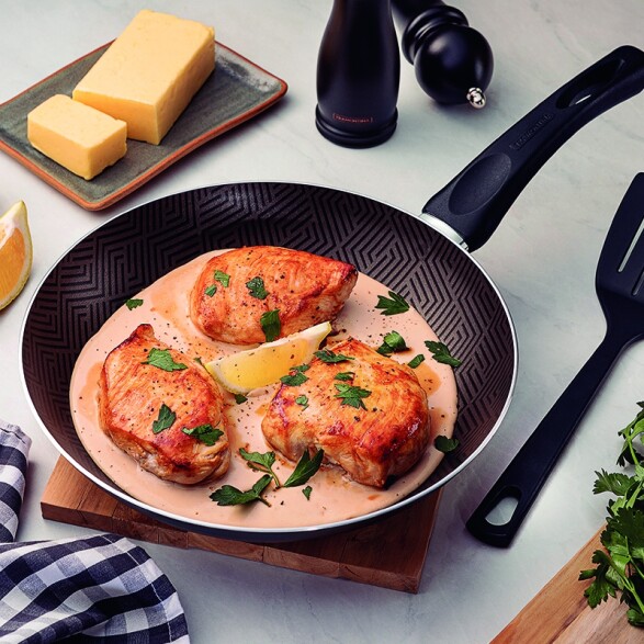 Sartén con espátula modelo "PARIS", Ø28cm -TRAMONTINA TR5614