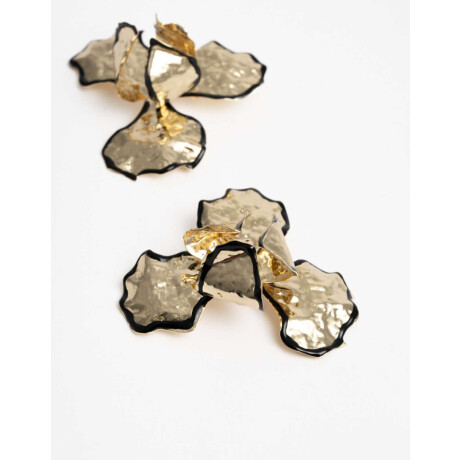 Aros Colgantes Cortos Metal Dorado