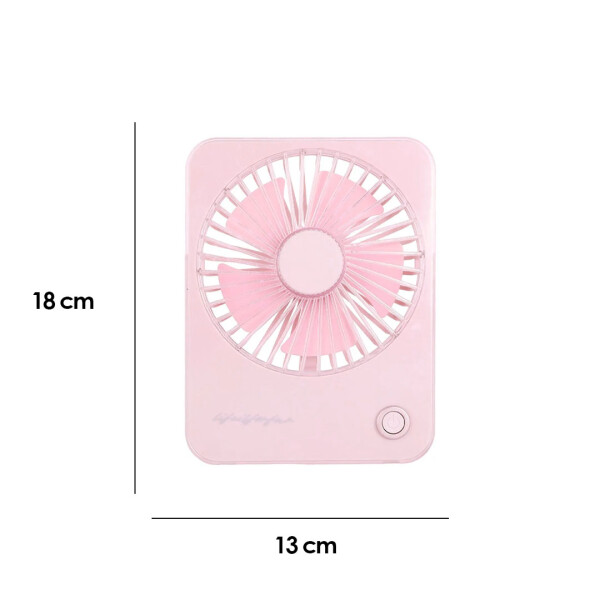Ventilador plegable inalámbrico rosa