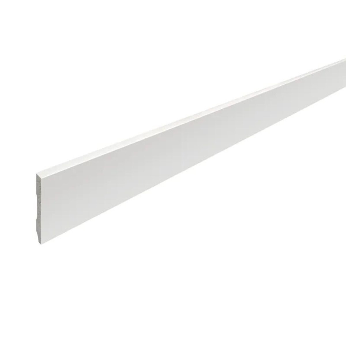 Zocalo De Eps Color Blanco Liso 2.4mts x 15 mm x 100 mm 