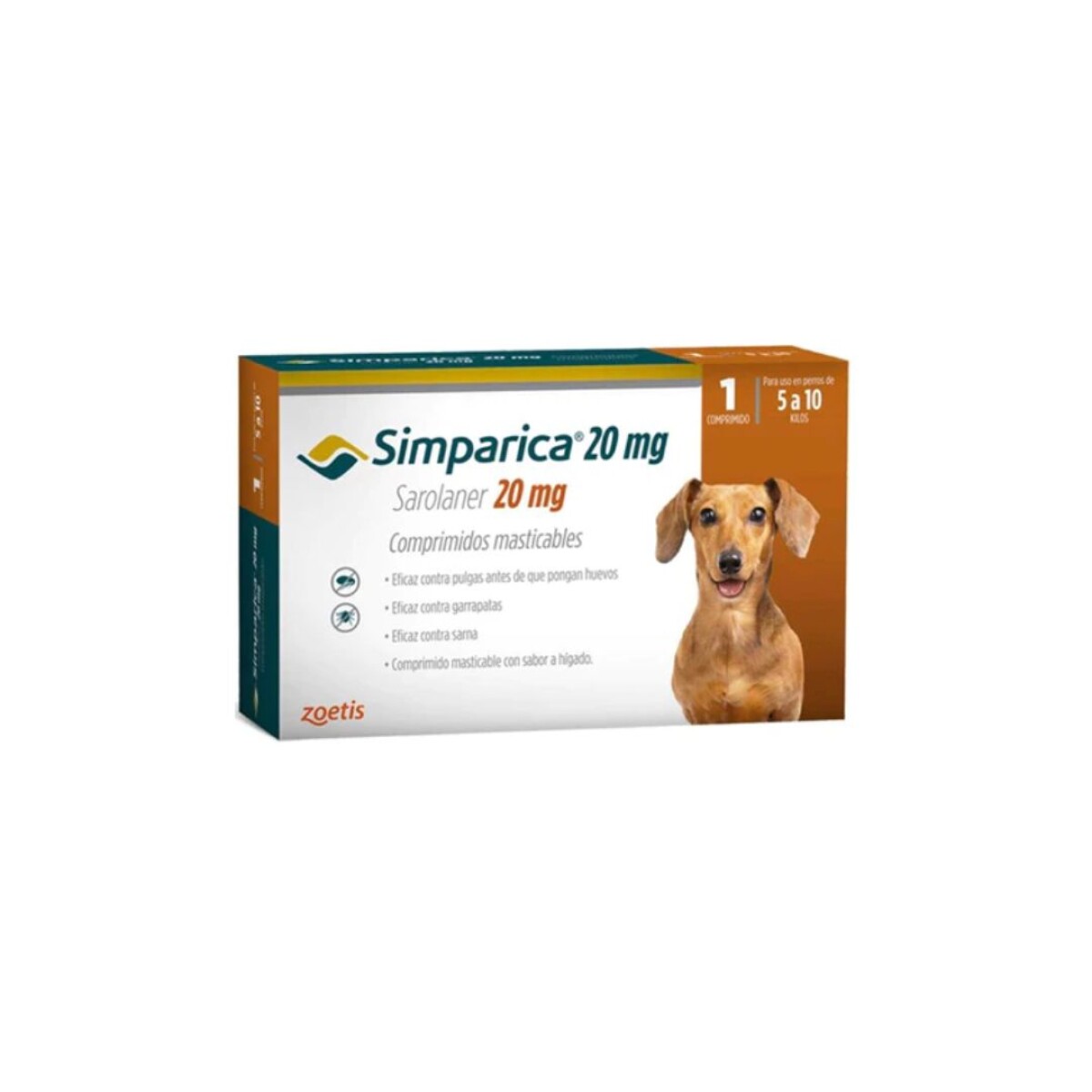 SIMPARICA 20MG (5 A 10KG) 1 COMP 