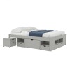 Cama 2 plazas con Cajones Madera maciza - Charme Gris