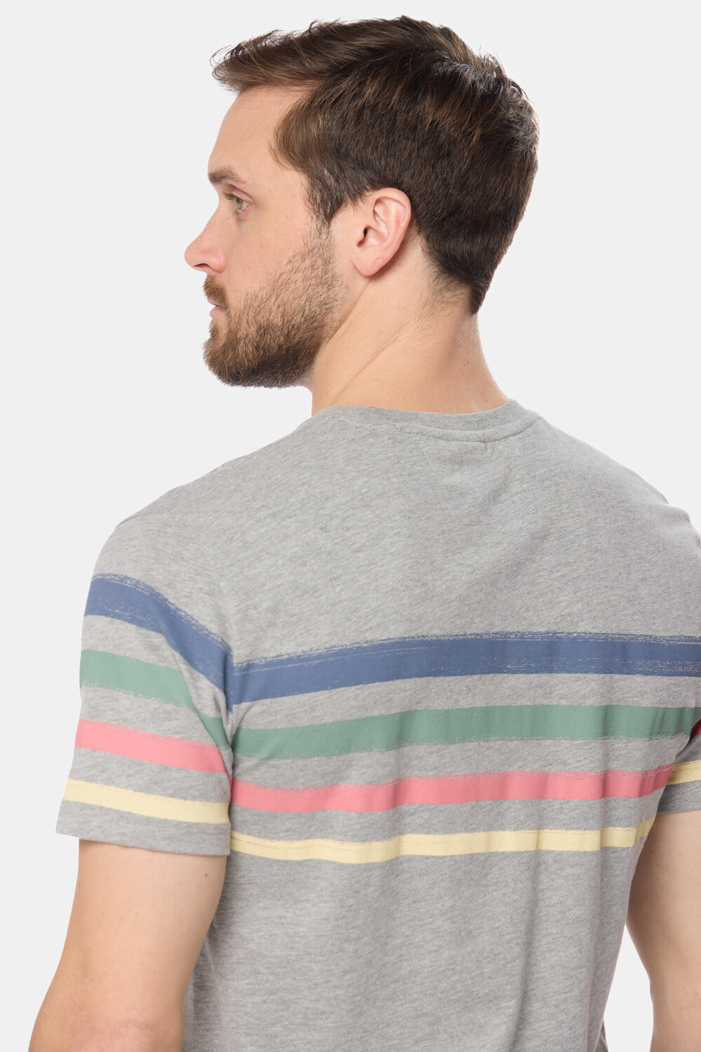 REMERA RAYADA Gris