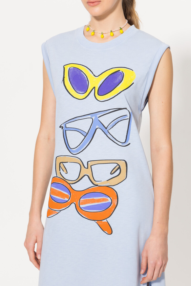 TUNICA GLASES Celeste