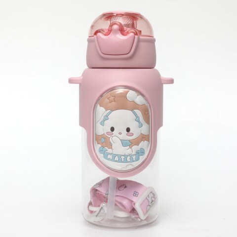 BOTELLA DE AGUA DE PLÁSTICO CON TAPA ABATIBLE (PERRO LINDO/ROSA/650 ML) BOTELLA DE AGUA DE PLÁSTICO CON TAPA ABATIBLE (PERRO LINDO/ROSA/650 ML)