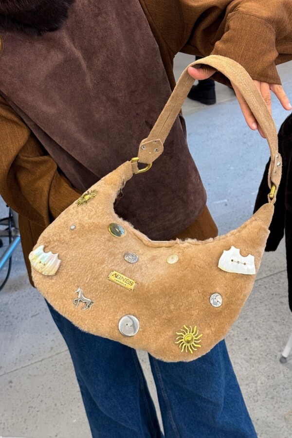 Deleite Multi tachas Bag Corderito Beige