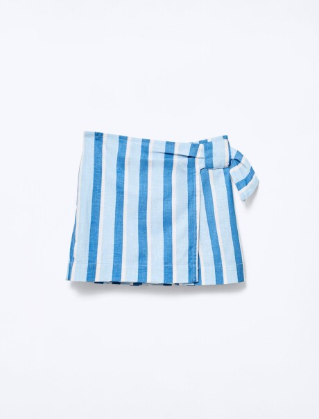 SHORT DE RAYAS AZUL