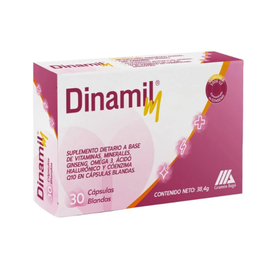 Suplemento Multivitamínico Dinamil M 30 Cápsulas Blandas - Gramón Bagó Suplemento Multivitamínico Dinamil M 30 Cápsulas Blandas - Gramón Bagó