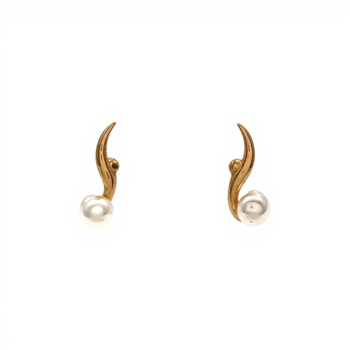 Caravanas Perlas Colgante - Oro bajo - Perla de cultivo - CA8272 - conperla 