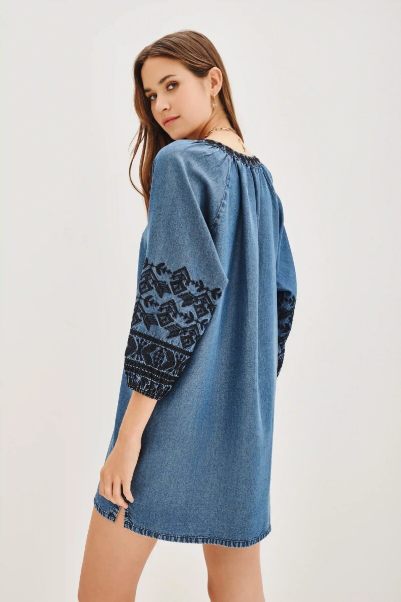 Vestido Jerry Tencel Azul