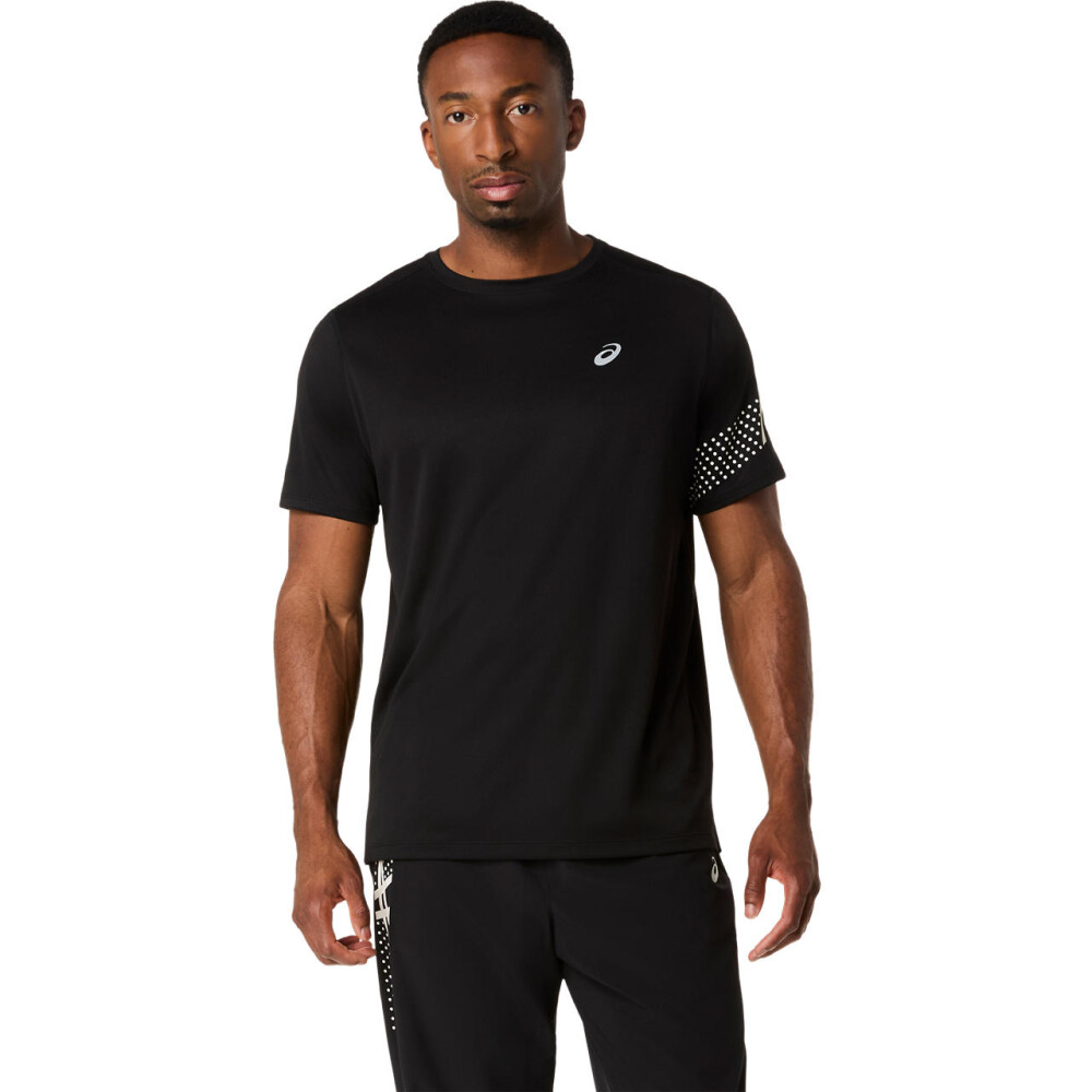 Polo Running Icon SS Top Hombre Performance Black/cream