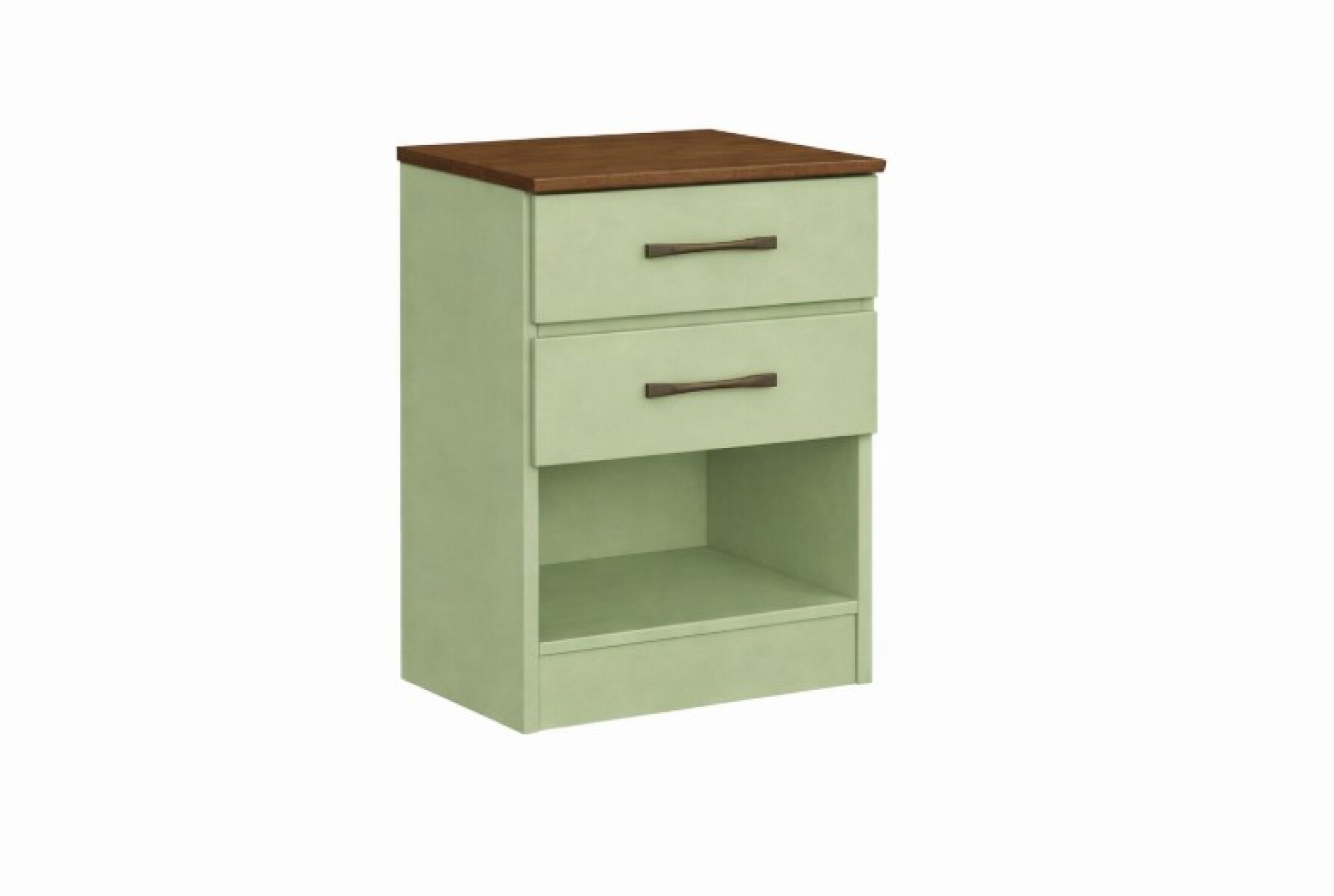 Mesa de luz Aurora 2 Cajones color ANGELIN - color PISTACHO 