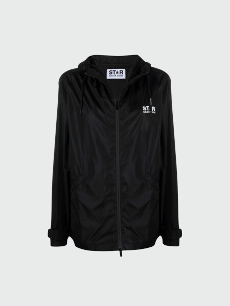 Golden Goose-Campera impermeable con capucha Daris Negro