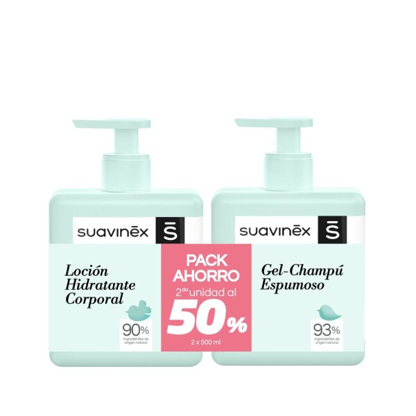 PROMO x2 Loción hidratante y Shampoo Gel espumoso Suavinex PROMO x2 Loción hidratante y Shampoo Gel espumoso Suavinex