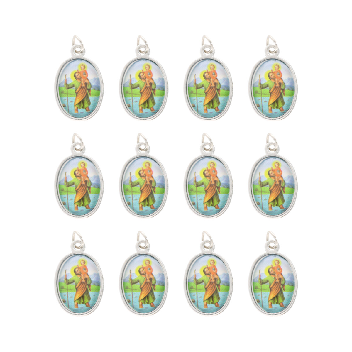 MEDALLAS DE SANTOS 2CM X20 UNIDADES - Gp121/san Cristobal 