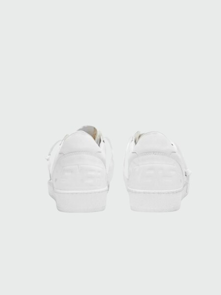 Golden Goose-Championes de cuero acordonados, Ball star Blanco