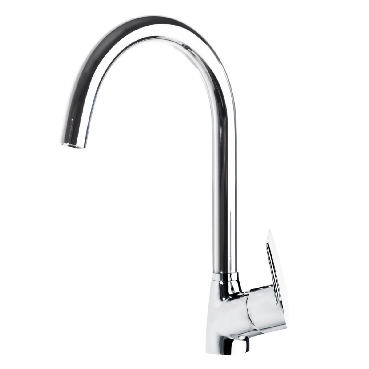 Griferia De Cocina Modelo Civic Color Cromo Racor 1/2" Vertical Conico Caño Cisne Ramon Soler 