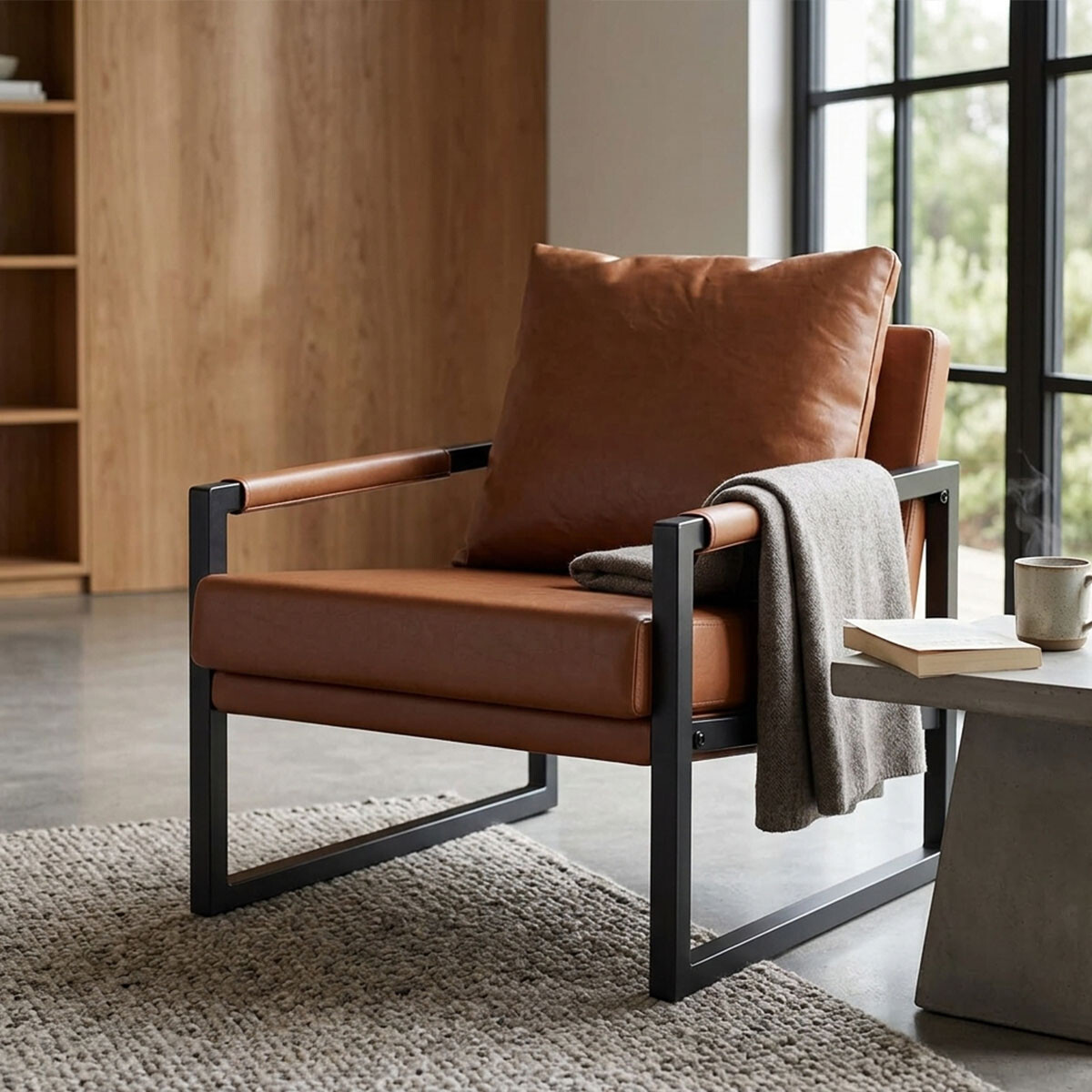 Sillón Milán ecocuero - Whisky 