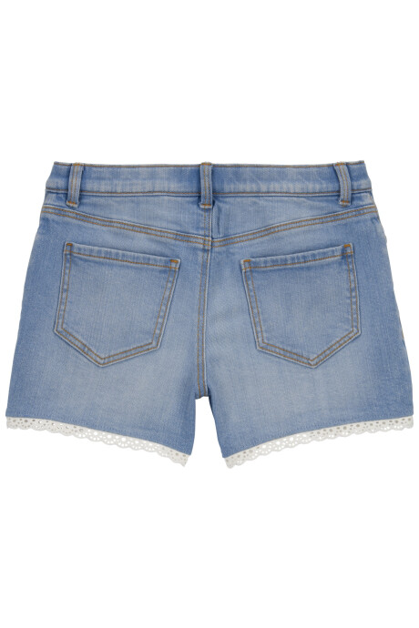 Short jean con detalles de encaje. Talles 6-14 Sin color
