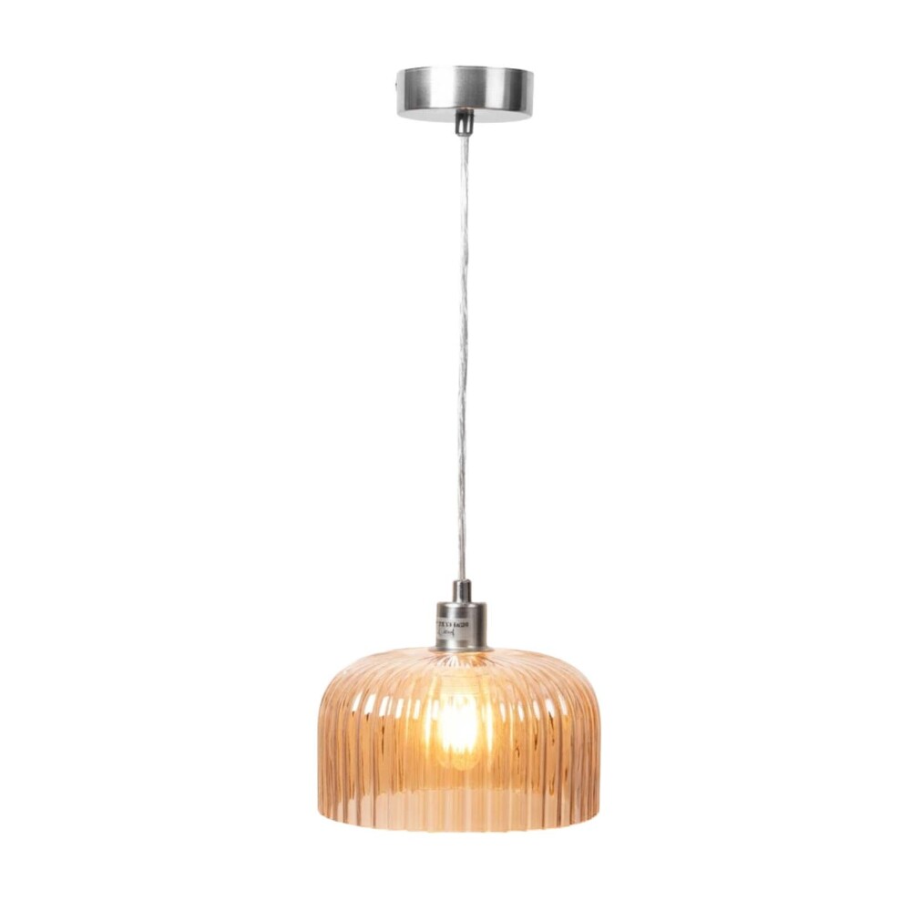 LÁMPARA DE TECHO LP95677 METAL-Y-VIDRIO NATURAL-BEIGE LP95677
