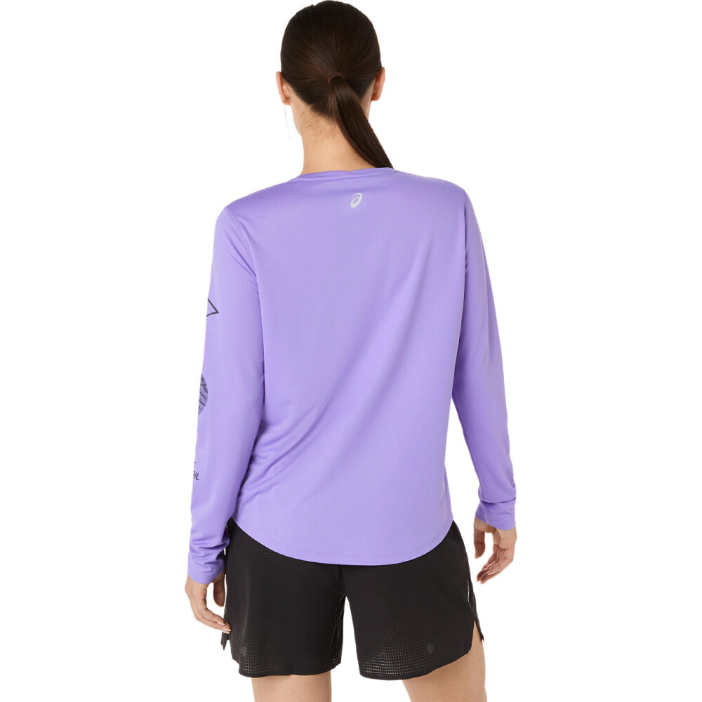Polo Running Fujitrail Logo LS Top Mujer Amethyst