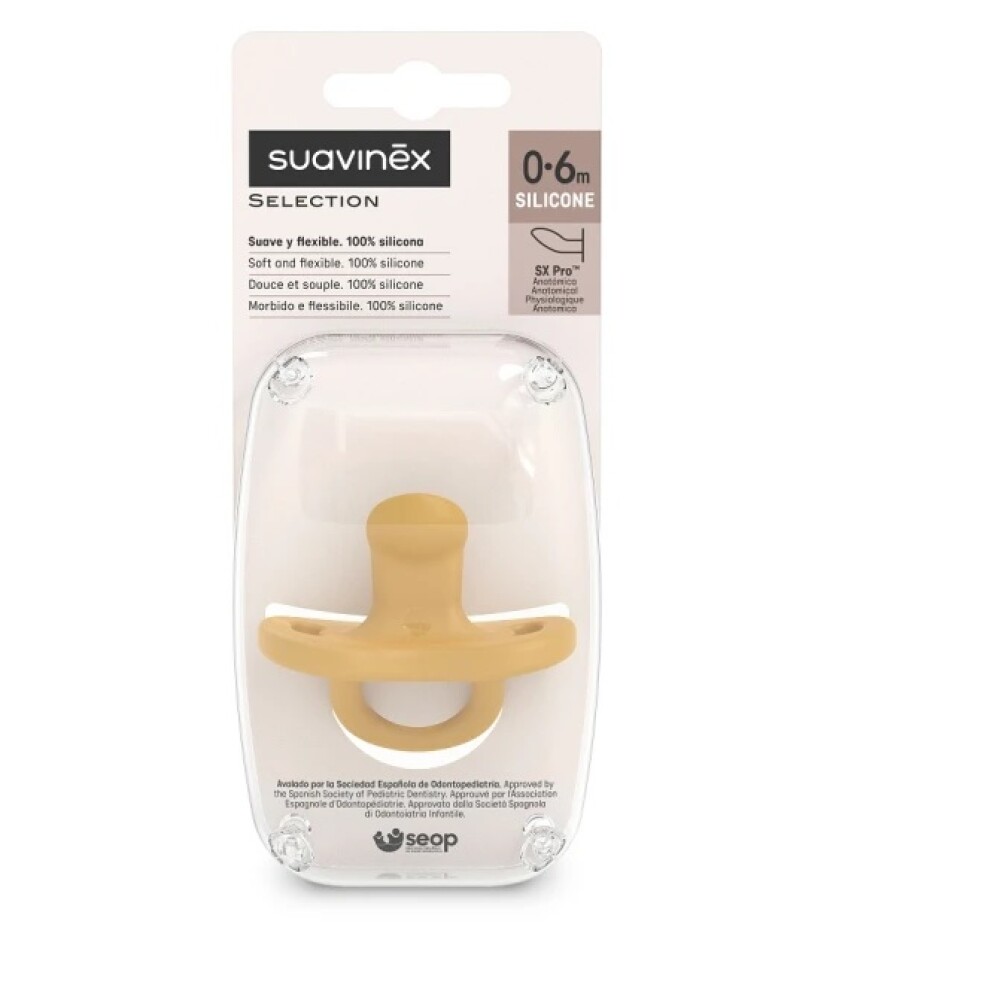 Chupete Suavinex Anatómico Essence 0 a 6 Mostaza