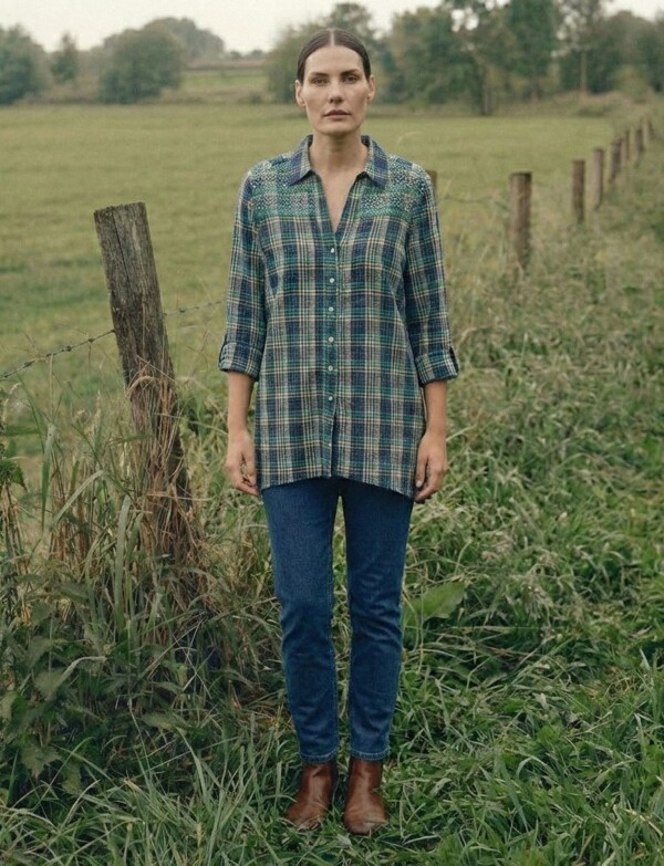 Camisa Cuadros MULTI/AZUL