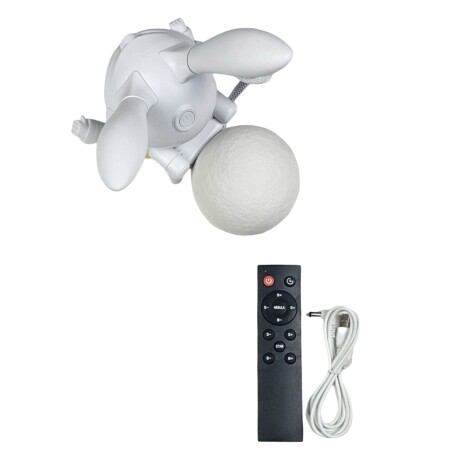 Conejo proyector luces galaxia con control remoto Blanco