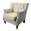 POLTRONA MOA CLASICA C/TACHAS PERLA MATE POLTRONA MOA CLASICA C/TACHAS PERLA MATE
