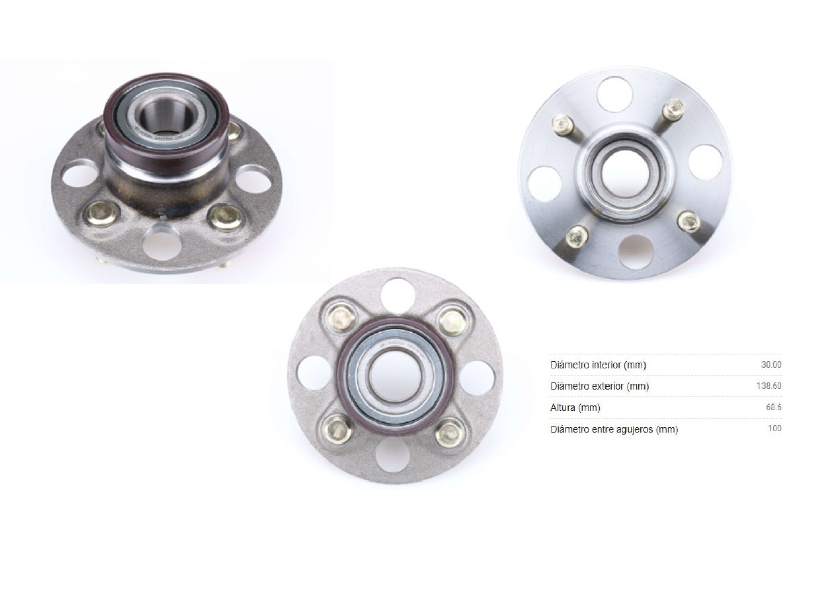Rueda Trasera Maza Honda Fit 14-25 Ext Ø138.6 x Int Ø30 